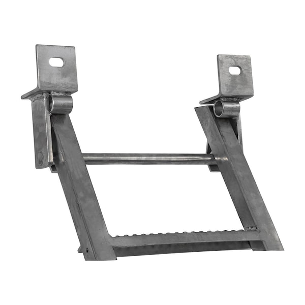 Buyers Products 1-Rung Stainless Steel Retractable Truck Step with Nonslip Tread - 17.38 x 15 Inch RS1SS - main